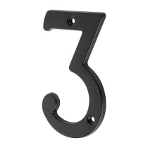 Números de latón sólido 4" negros