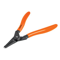 Pinza punta recta 7" para abrir anillos, mango de PVC