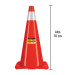 Cono de precaución de 70 cm de PVC con reflejante, Pretul