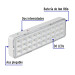 Lámpara de emergencia de 30 Leds, 220 lm recargable, Volteck