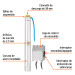 Bomba sumergible, tipo bala, 1-1/2 HP, agua limpia, Truper