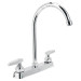 Mezcladora 8" p/fregadero, cuello curvo, manerales cono