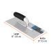 Llana canto recto 11", 6 remaches, mango comfort grip