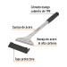 Raspador de acero con mango, navaja de 4", Truper