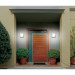 Arbotante decorativo cuerpo acero inox, lámpara no incluida