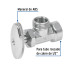 Llave angular 1/2" x 1/2" en blíster, Foset