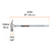 Martillo tubular pulido 20 oz alojamiento imantado uña recta