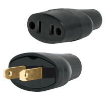 Clavija y contacto de PVC, bolsa con 2 piezas, Volteck