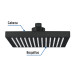 Regadera cuadrada ABS 8" acabado negro mate sin brazo, Foset