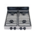 Parrilla de gas de sobreponer 4 quemadores, inox, Foset