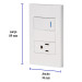 Placa armada 1 interruptor,1 contacto,1mod, Española, blanco