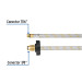 Manguera pigtail, acero inox, 7/16" x 7/8", 55 cm, Foset
