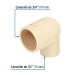 Codo reducción 90° de CPVC de 3/4" x 1/2", Foset