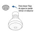 Regadera redonda de ABS 2-1/2" gris-blanca sin brazo, Foset