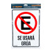 Letrero de señalización "NO ESTACIONARSE", 25 x 34 cm