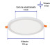 Luminario de LED para empotrar 15 W, ajustable, luz de día
