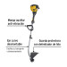 Desbrozadora a gasolina 25cc mango tipo "D", 17"corte, curv