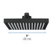 Regadera cuadrada ABS 8" acabado negro mate sin brazo, Foset