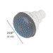 Regadera redonda de ABS 2-1/2" gris-blanca sin brazo, Foset