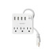 Multicontacto 16 AWG doméstico 3 entradas 4 ptos USB, blanco