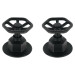 Juego de 2 manerales para regadera, volante, negro, Tubig