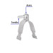 Abrazadera para unicanal de 1 1/2", Volteck