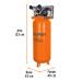 Compresor de aire, con banda, vertical 240L 4HP, 220V Truper