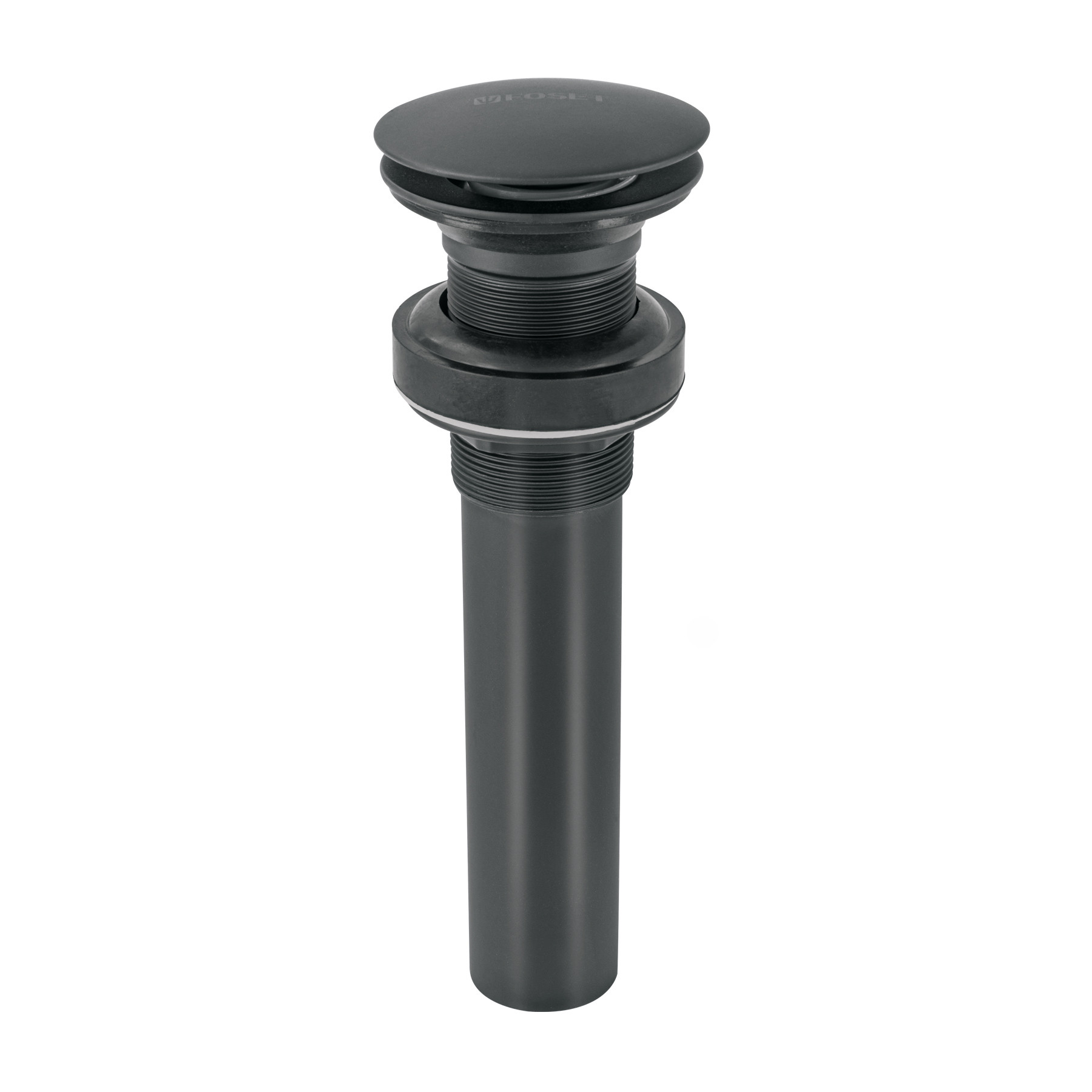 Contra p/lavabo, 1-1/4", sin rebosadero, hongo, latón, negro