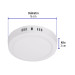 Luminario LED tipo plafón 12 W, redondo, luz cálida, blanco