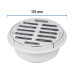 Coladera de ABS con rejilla cromada 5", 1/4 de vuelta, Foset