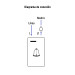 Placa armada 1 interruptor de timbre,1.5mod, Española,blanco