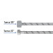Manguera p/WC, acero inox, 1/2"x7/8", 50 cm, plástico/latón