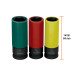 Juego 3 dados largos 1/2" impacto protección plástica 6p std