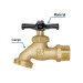 Llave para manguera, latón, 100 gr, 1/2",blister,Foset Basic