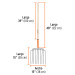 Bieldo para estiércol 10 dientes, mgo largo 48", cab/soldada