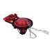 Sapo 2" para WC, silicona, rojo, cadena inox, Foset