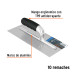 Llana canto recto 11", 10 remaches, mango comfort grip