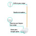 Recogedor plástico con bastón de madera, Klintek