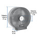 Portarollo junior de ABS, humo, Foset Basic