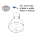 Regadera redonda 3-1/4" brazo y chapetón acero inox, Foset