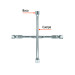 Llave de cruz 14" plegable pulida y cromada, Truper