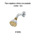 Regadera cónica 2-1/2" cromo-oro sin brazo, Foset