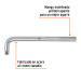 Mango cuadro 1/2" en "L", largo 9", Truper