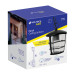 Arbotante tipo farol moderno colgante para exteriores, negro