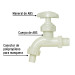 Llave para manguera, de plástico 65 g, entrada 1/2", Pretul