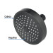 Regadera redonda de ABS 4-1/4" sin brazo, negro, Basic