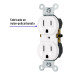 Contacto dúplex, 2 polos 3 hilos, Standard, blanco, Volteck