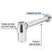 Céspol de bote 1-1/4", sin contra, latón cromo, para lavabo