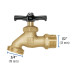 Llave para manguera, latón, 100 gr, 1/2", Foset Basic