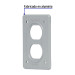 Placa tipo FS, doble, de sobreponer, Volteck